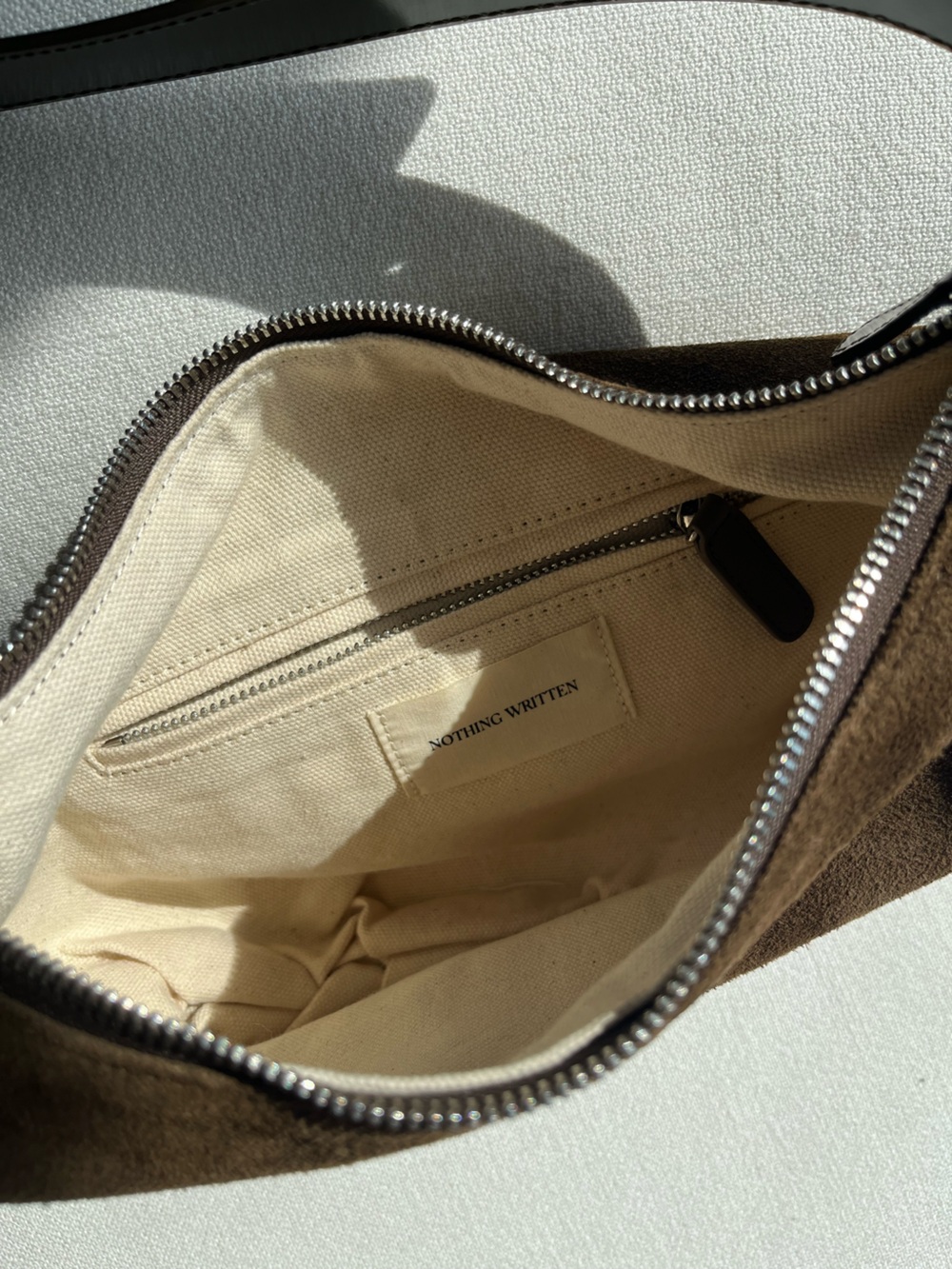 Nothing Written Suede Shoulder Bag - Picture 2 of 5